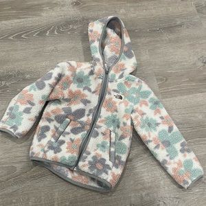 North Face Toddler Fleece - Gardenia White Polka Dot Floral Print